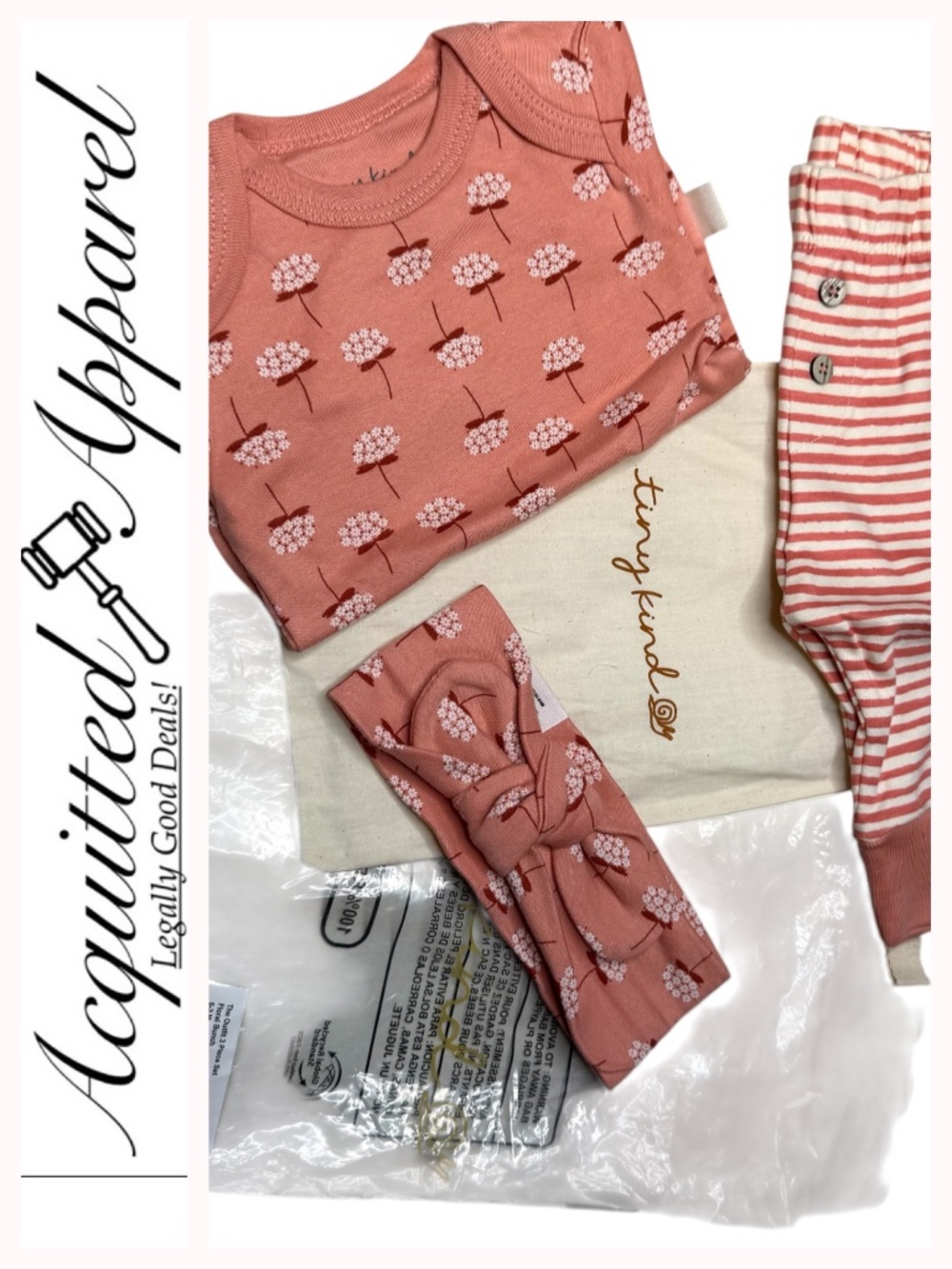 Tiny Kind 3-piece Outfit Set Floral Bunch NWT